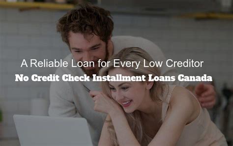 No Credit Installment Loans Canada